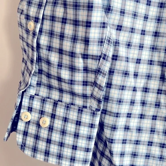 Peter Millar Crown Soft Cotton Silk Sport Shirt in Blue, Size M, New w/Tag $148 - Picture 5 of 9